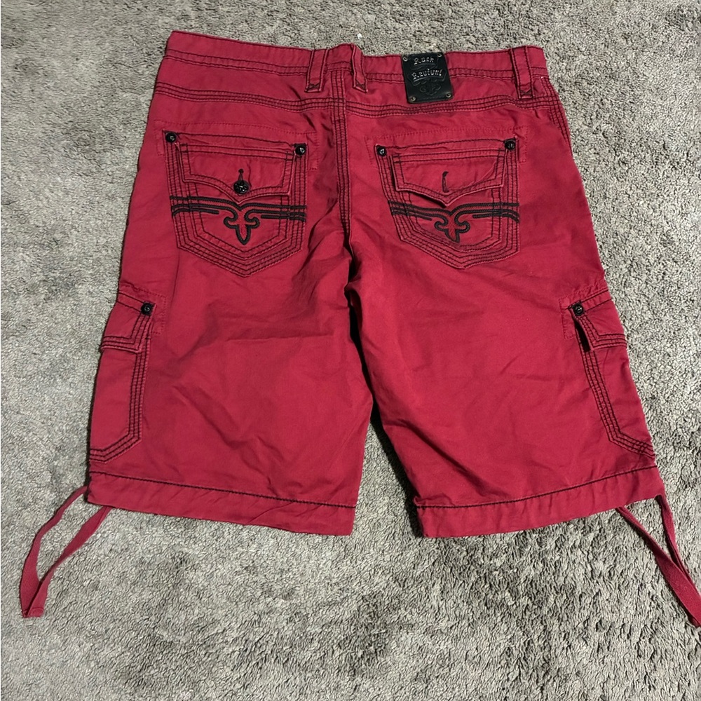 Rock Revival Red Cargo Shorts